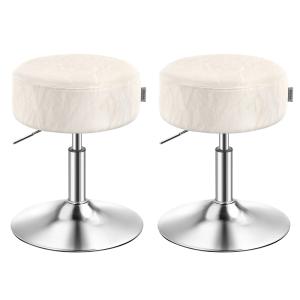 Tabourets de maquillage lot de 2 réglables en hauteur blanc…