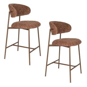 Tabourets design en tissu rouge