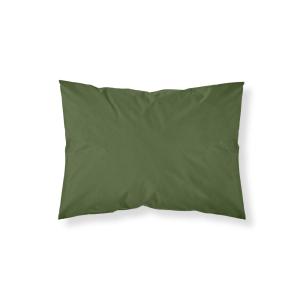 Taie d’oreiller 100 % coton vert 45x110 cm