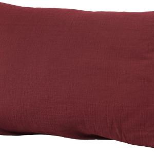 Taie d'oreiller 100 % en gaze de coton 50x70 cm lie de vin