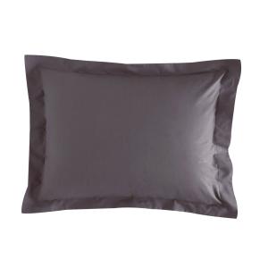 Taie d'oreiller 50x70 en percale de coton  gris souris