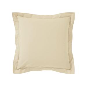 Taie d'oreiller 63x63 en percale de coton  beige sable