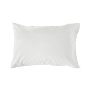 Taie d'oreiller 75% coton 25% lin 50 x 70 cm blanc