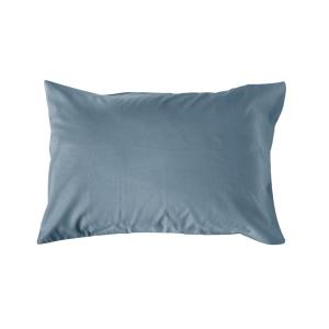 Taie d'oreiller 75% coton 25% lin 50 x 70 cm bleu gris