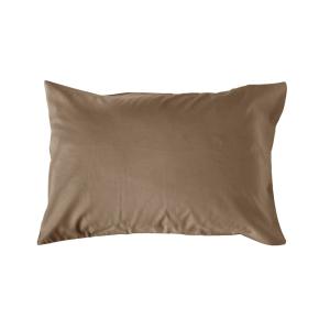 Taie d'oreiller 75% coton 25% lin 50 x 70 cm taupe