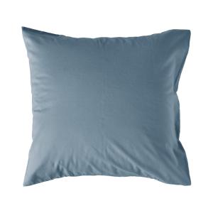 Taie d'oreiller 75% coton 25% lin 65 x 65 cm bleu gris