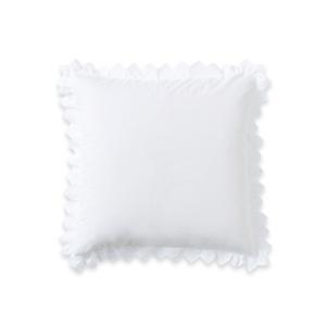 Taie d'oreiller brodée en coton blanc 50x70