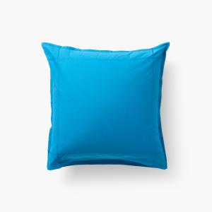 Taie d'oreiller carrée coton  bleu