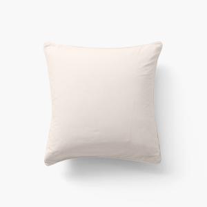 Taie d'oreiller carrée pur coton lavé bio uni beige 64x64