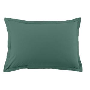 Taie d'oreiller coton vert canard 50x70 cm