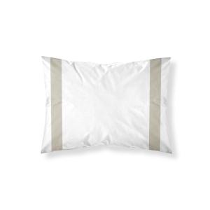 Taie d’oreiller en coton 100 % 200 fils beige 45x110 cm