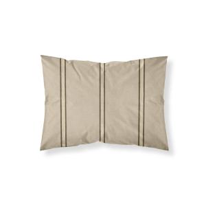 Taie d’oreiller en coton 100 % 200 fils beige 50x80 cm