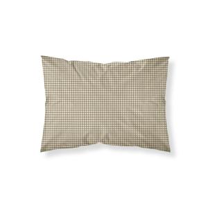 Taie d’oreiller en coton 100 % 200 fils marron 80x80 cm