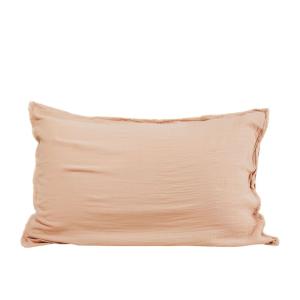 Taie d'oreiller en coton rose 50x75 cm