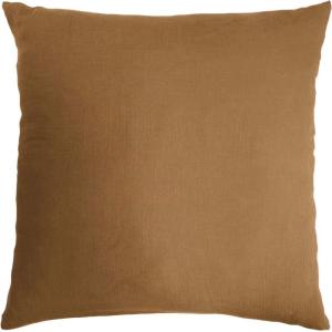 Taie d'oreiller en gaze de coton marron 60x60 cm
