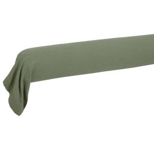 Taie d'oreiller en gaze de coton vert  45 x 190 cm