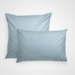 Taie d'oreiller en percale de coton 65x65cm Bleu De Prusse/…