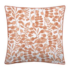 Taie d'oreiller en percale de coton 65x65cm Terre cuite