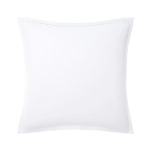 Taie d'oreiller en percale de coton blanc 65 x 65 cm