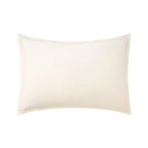 Taie d'oreiller en percale de coton ecru 50 x 75 cm