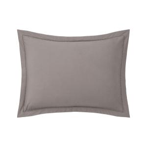 Taie d'oreiller en percale de coton gris 30 x 40 cm