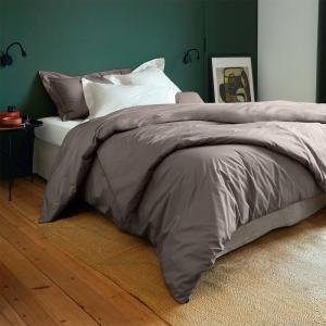Taie d'oreiller en percale de coton gris 85 x 210 cm