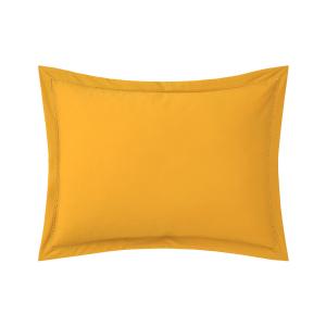 Taie d'oreiller en percale de coton orange 30 x 40 cm