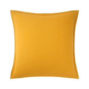 Taie d'oreiller en percale de coton orange 65 x 65 cm