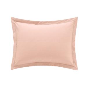 Taie d'oreiller en percale de coton rose 30 x 40 cm