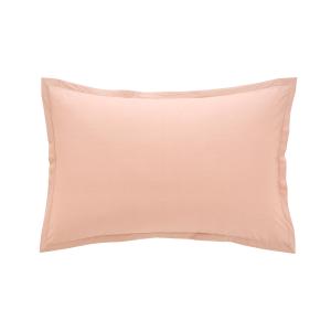 Taie d'oreiller en percale de coton rose 50 x 75 cm