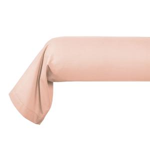 Taie d'oreiller en percale de coton rose 85 x 210 cm