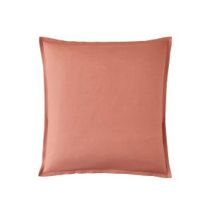 Taie d'oreiller en percale de coton rose corail 65x65
