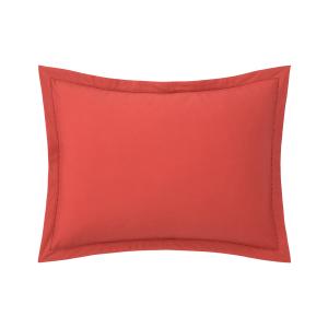 Taie d'oreiller en percale de coton rouge 30 x 40 cm