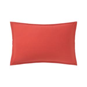 Taie d'oreiller en percale de coton rouge 50 x 75 cm