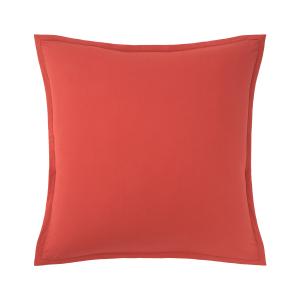 Taie d'oreiller en percale de coton rouge 65 x 65 cm