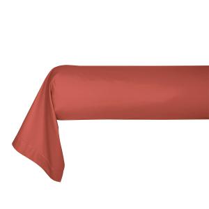 Taie d'oreiller en percale de coton rouge 85 x 210 cm