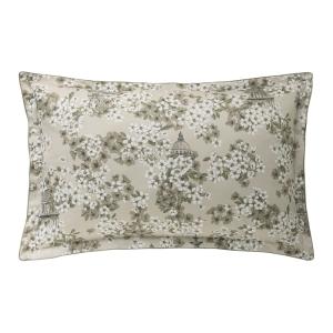 Taie d'oreiller en satin de coton beige 50x75