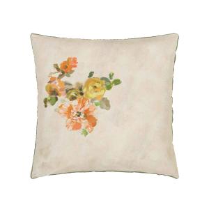 Taie d'oreiller en satin de coton beige 65x65cm