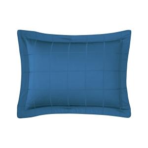 Taie d'oreiller en satin de coton bleu 30 x 40 cm