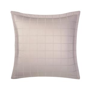 Taie d'oreiller en satin de coton gris 65 x 65 cm