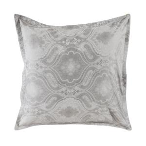 Taie d'oreiller en satin de coton gris argent 65x65