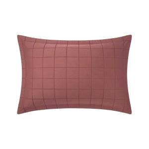 Taie d'oreiller en satin de coton marron 50 x 75 cm