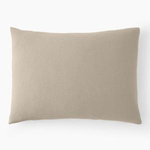 Taie d'oreiller gaze de coton ecru naturel 50x70 cm