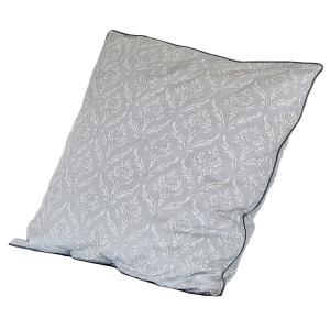 Taie d'oreiller grise en percale de coton 50x70cm