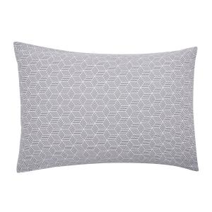 Taie d'oreiller imprimée en bambou blanc et noir 50x70