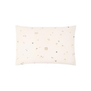 Taie d'oreiller imprimée en gaze de coton beige 50x75