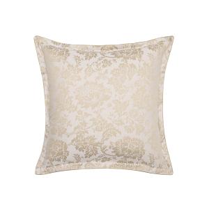 Taie d'oreiller imprimée en jacquard de coton beige 65x65