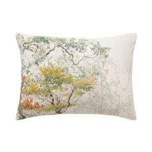 Taie d'oreiller lavé percale de coton beige 50x70 cm