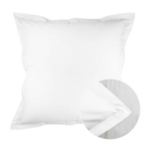 Taie d'oreiller  percale de coton 90 fils/cm² blanc 40x40