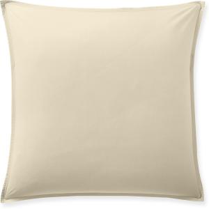 Taie d'oreiller percale de coton lavé écru 65x65 cm